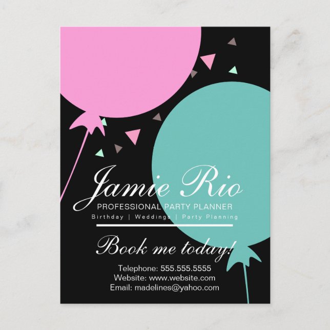 Cartão Postal Planejador do Partido Balão de Planejamento de Ani (Frente)