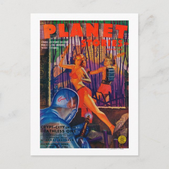 Cartão Postal Planet Stories Magazine Cobrir 3 (Frente)