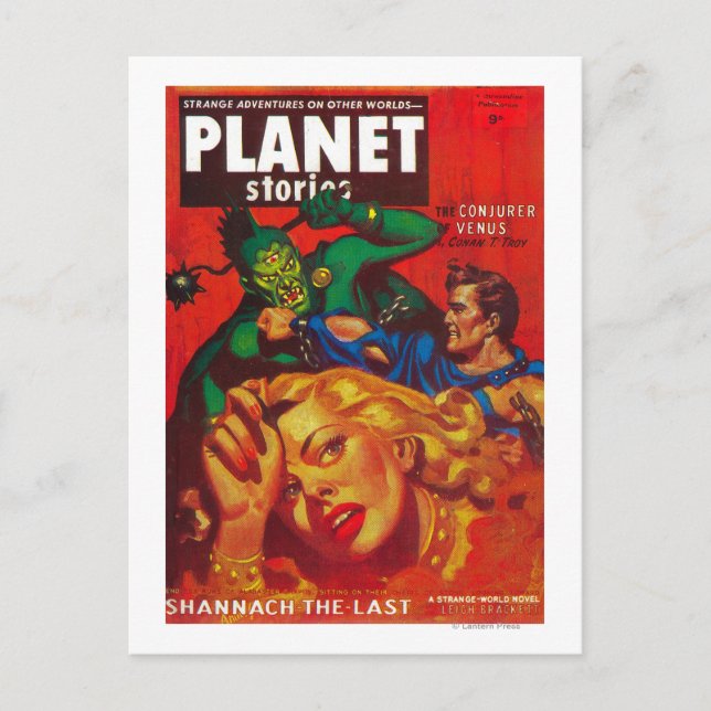 Cartão Postal Planet Stories Magazine Cobrir 7 (Frente)