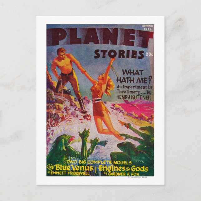 Cartão Postal Planet Stories Magazine Cobrir 8 (Frente)
