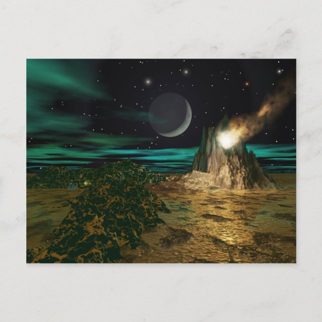 Cartão Postal Planet Volcano World (Frente)