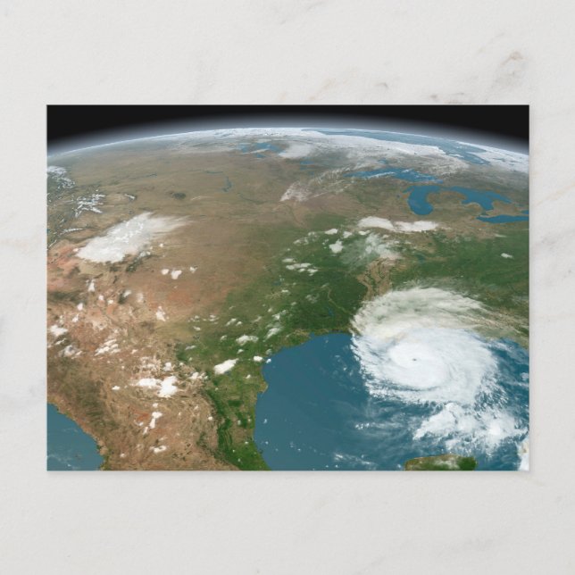 Cartão Postal Planeta Panorâmico Terra E Os Eua. (Frente)