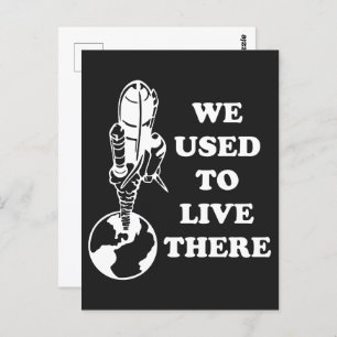 Cartão Postal Planeta Que Costumávamos Viver Lá Salvar O Espaço 