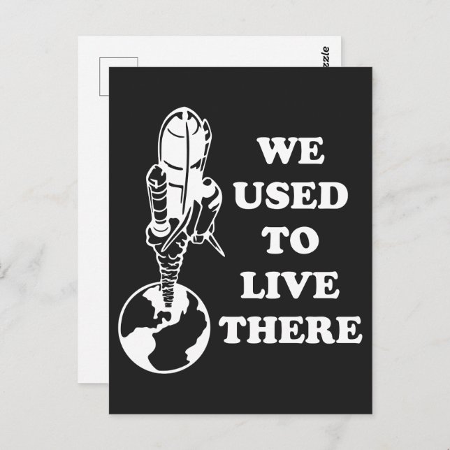 Cartão Postal Planeta Que Costumávamos Viver Lá Salvar O Espaço  (Frente/Verso)