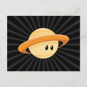 Cartão Postal Planeta Saturno giro