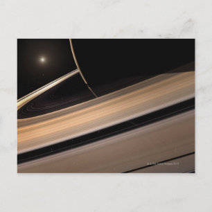 Cartão Postal planeta Saturno no sistema solar, close-up 3
