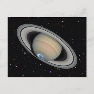 Cartão Postal Planeta Saturno Starry Sky