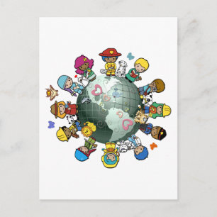 Cartão Postal Planeta Terra do Amor: Unir pela Paz