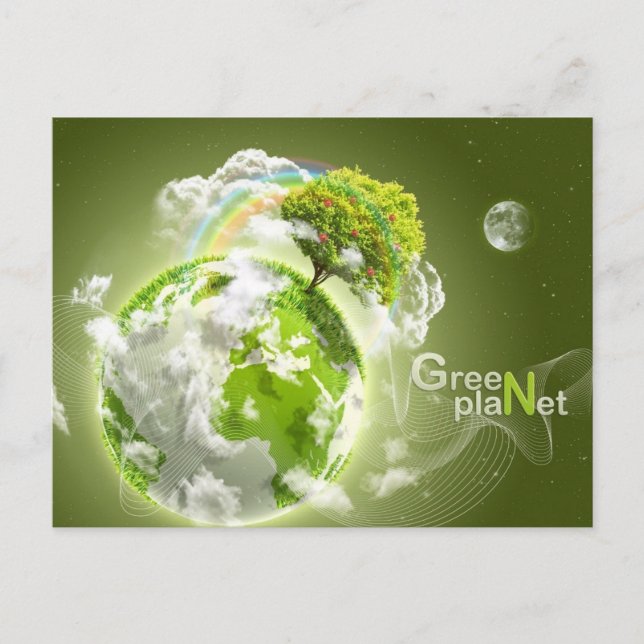 Cartão Postal planeta verde (Frente)