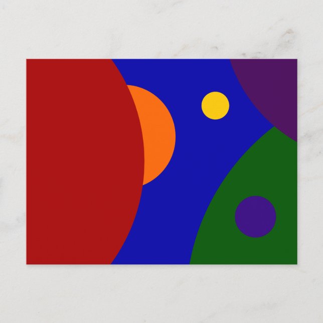 Cartão Postal Planetas Arco-íris (Frente)