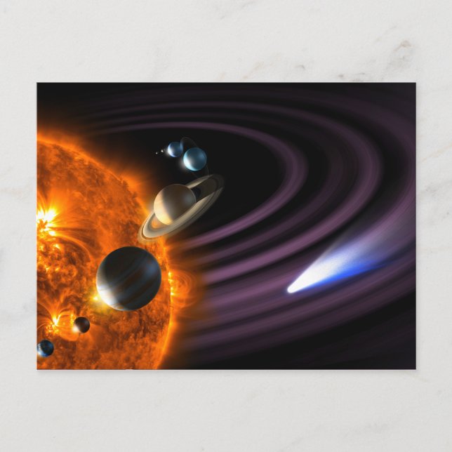 Cartão Postal Planetas do sistema solar (Frente)