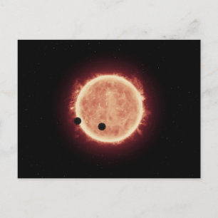 Cartão Postal Planetas Transitando Estrela Anã Vermelha Em Trapp