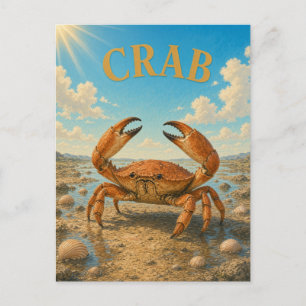 Cartão Postal Planícies de Maré de Caranguejo Aquarela GeoSaga