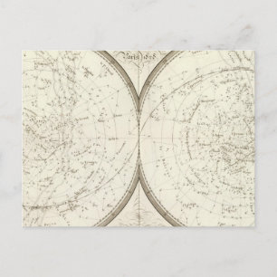 Cartão Postal Planisferas celestes - Celestial