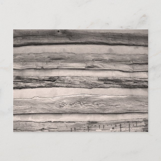 Cartão Postal Planks Rustic Wooden (Frente)