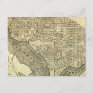 Cartão Postal Plano da Cidade de Washington