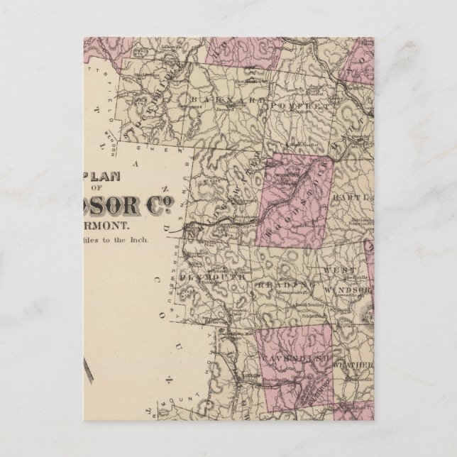 Cartão Postal Plano da empresa Windsor em Vermont (Frente)