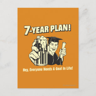 Cartão Postal Plano de 7 anos: Todos precisam de uma meta
