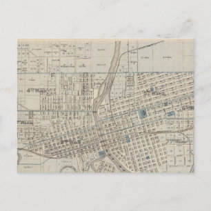 Cartão Postal Plano de Des Moines, Condado de Polk, Iowa