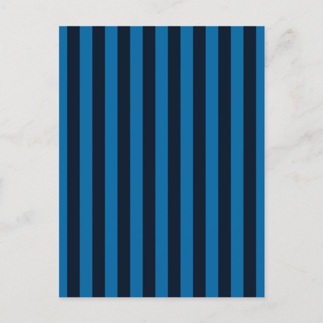 Cartão Postal Plano de Fundo de Stripes Verticais Azul Personali (Frente)