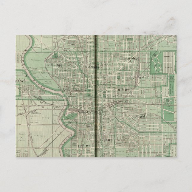 Cartão Postal Plano de Indianápolis (Frente)