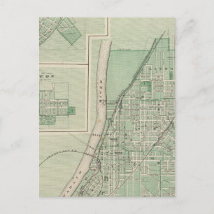 Cartão Postal Plano de La Fayette com Cidade de Batalha