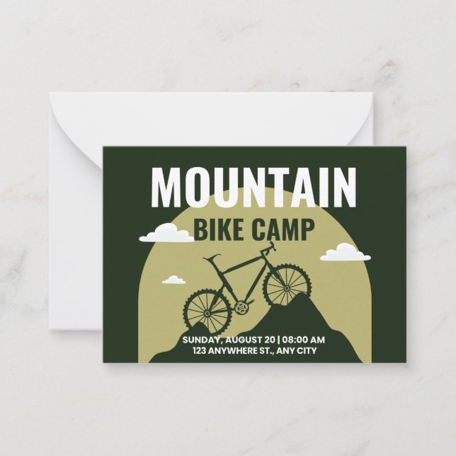 Cartão Postal Plano de Montanha de Ciclismo de Ave (Frente)