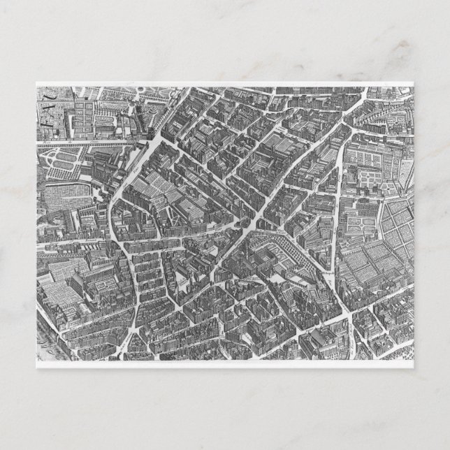 Cartão Postal Plano de Paris (Frente)