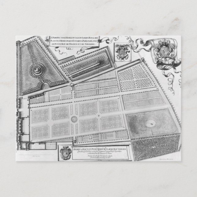 Cartão Postal Plano do Jardim Real (Frente)