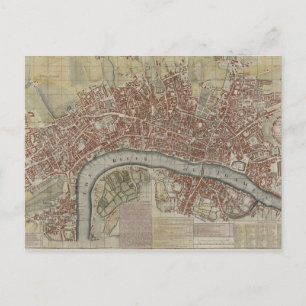 Cartão Postal Plano Novo e Exato das Cidades de Londres e W