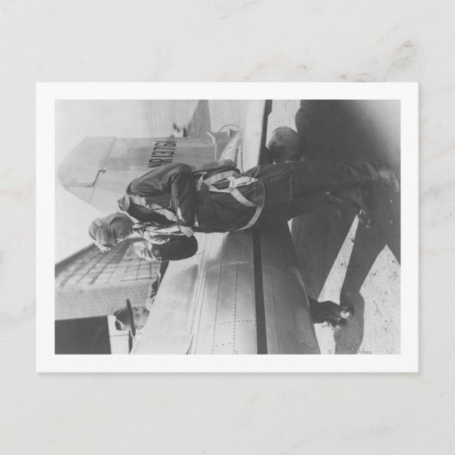 Cartão Postal Plano piloto do embarque de Howard Hughes (Frente)