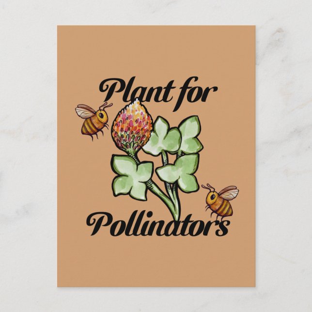 Cartão Postal Plant for Pollinators Bee                          (Frente)