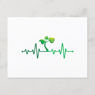 Cartão Postal Planta de batimento cardíaco - Jardinagem Botânica