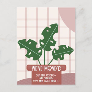 Cartão Postal Planta de Casa Endereço NOVA MUDANÇA Moderna