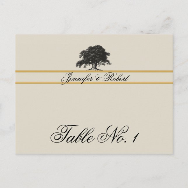 Cartão Postal Plantação de Árvore de Carvalho no Número de Tabel (Frente)