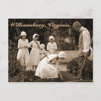Cartão Postal Plantação de Sementes em Williamsburg Colonial
