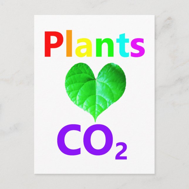 Cartão Postal Plantas Adoram CO2 (Frente)