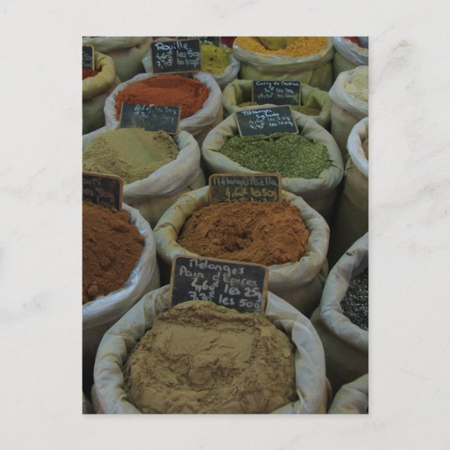 Cartão Postal Plantas aromáticas e especiarias (Frente)