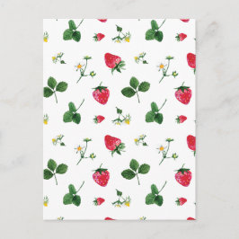 Cartão Postal Plantas de morangos