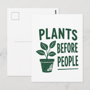 Cartão Postal Plantas Engraçadas Antes das Pessoas Arte de Carim