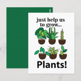 Cartão Postal Plantas Nos Ajudam A Cultivar Plantas