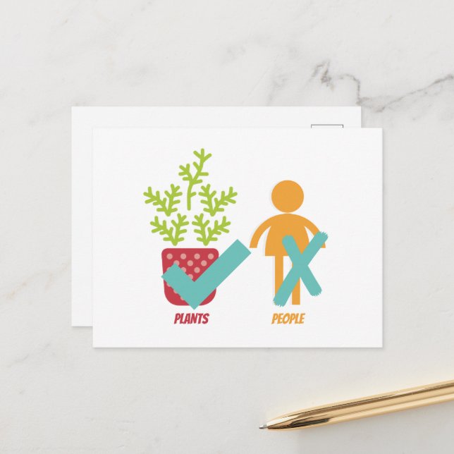 Cartão Postal Plantas Sim Pessoas Não (Frente/Verso In Situ)