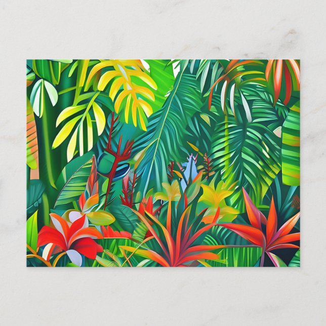Cartão Postal Plantas Tropicais (Frente)