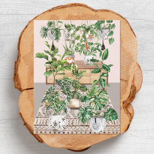 Cartão Postal Plantas Tropicais Aquarela