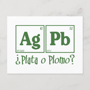Cartão Postal Plata ou chumbo