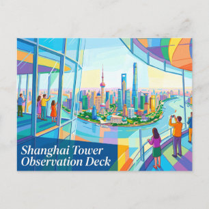Cartão Postal Plataforma de Observação da Torre de Xangai China