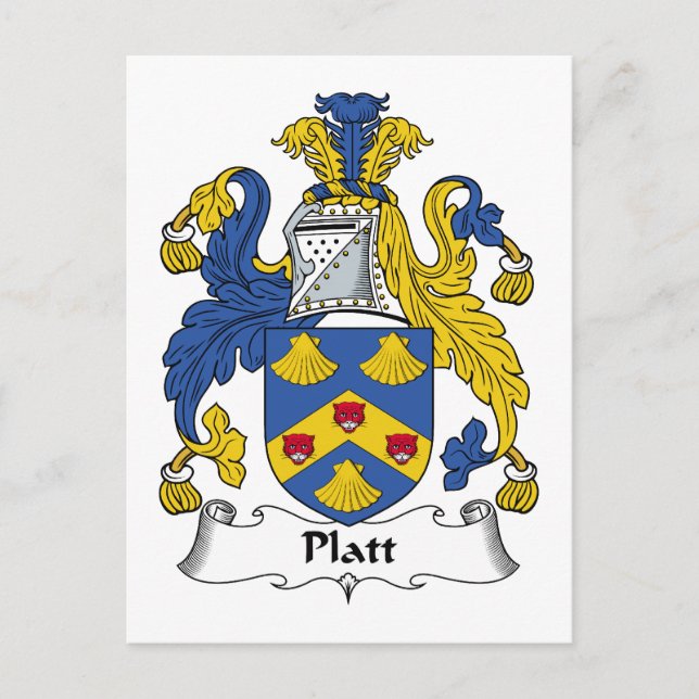 Cartão Postal Platt Family Crest (Frente)