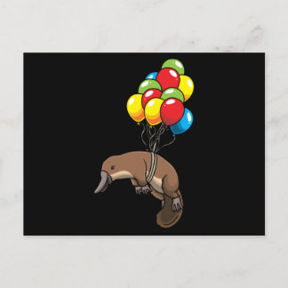 Cartão Postal Platypus com Ballons