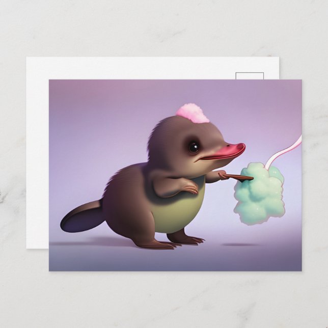 Cartão Postal Platypus e algodão doce, Pós-travessia (Frente/Verso)