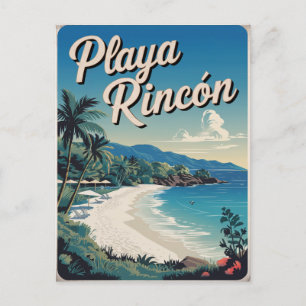 Cartão Postal Playa Rincón República Dominicana Vintage